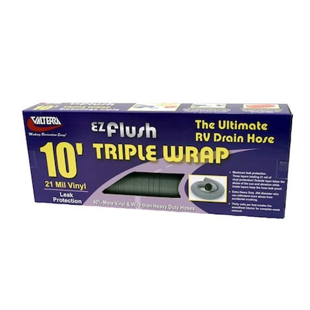 Valterra 10 Ft. Ez Flush Sewer Hose- Silver V46-D040050